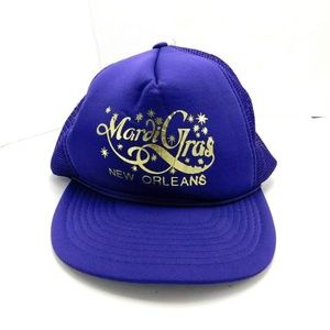 Mardi Gras New Orleans Party Celebration Hat Cap Snapback Blue